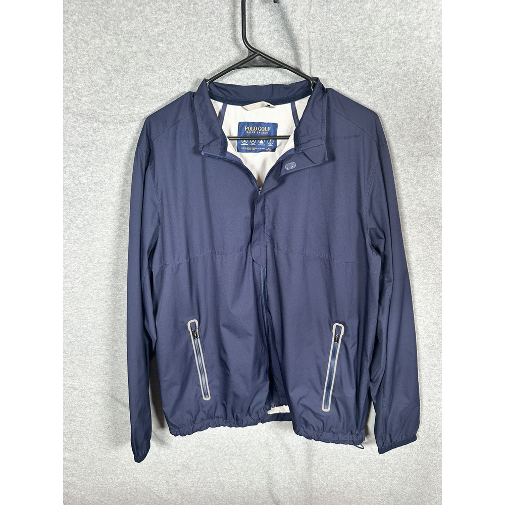 Polo Golf Ralph Lauren ThermoVent Packable Jacket Mens M Navy Windbreaker